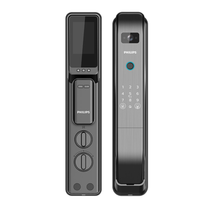 قفل دیجیتال Philips DDL303 VP | ثبت ۳۰۰ اثر انگشت و کارت، همراه چشمی ۴ اینچی