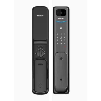 دستگیره دیجیتال Philips ALPHA V | قفل هوشمند کارت‌خوان با چشمی ۱۴۰ درجه و مکالمه دوطرفه