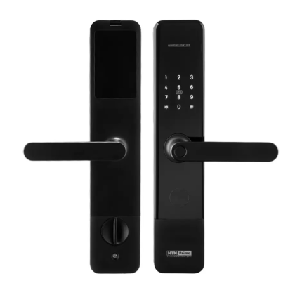دستگیره دیجیتال HTN E35 | قفل هوشمند با کارت، رمز و اثر انگشت و راهنمای صوتی